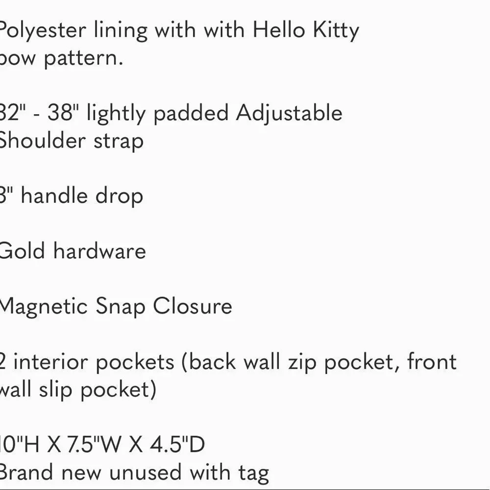 Hello Kitty Backpack  - Picture 3 of 9